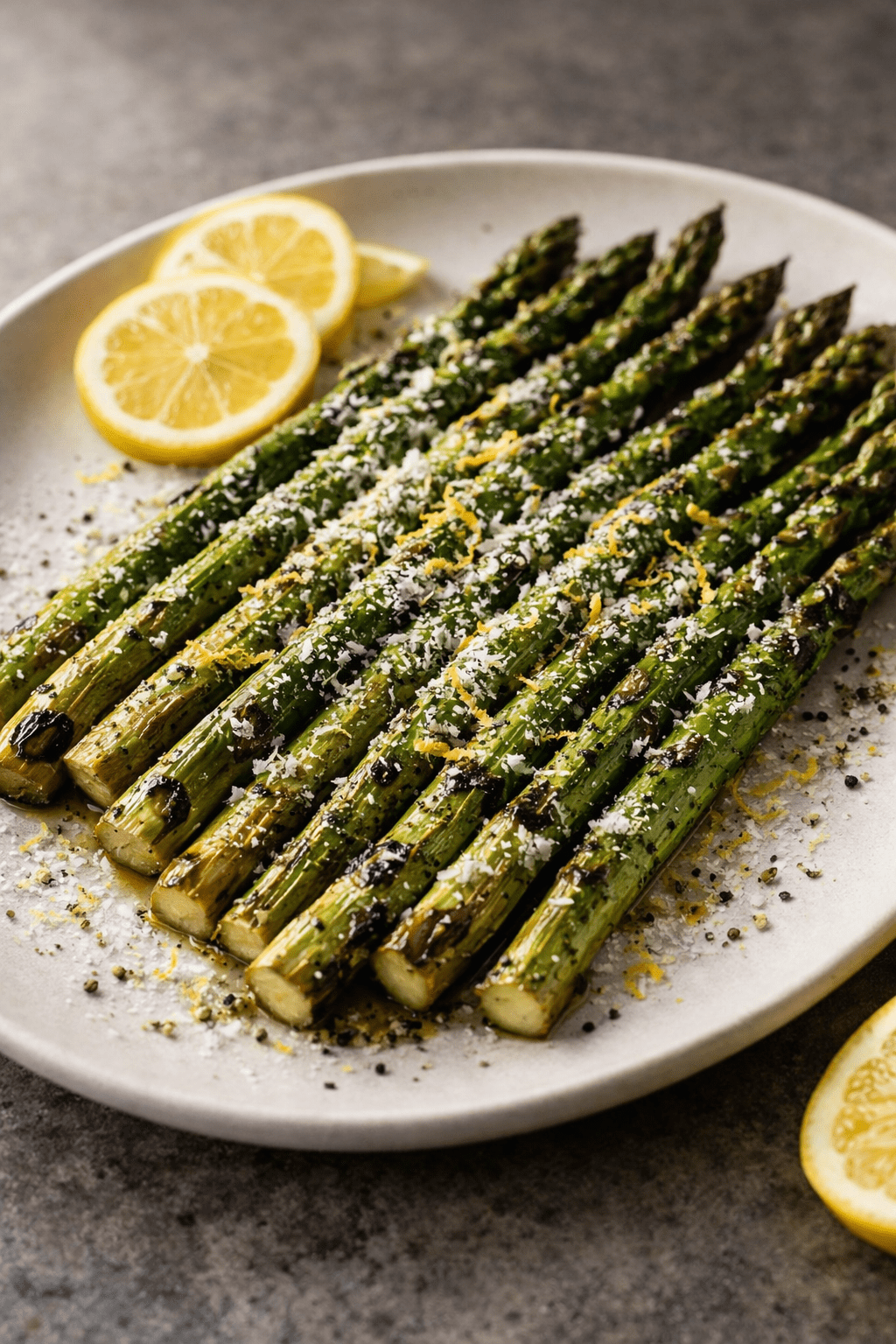 Roasted Asparagus with lemon & parmesan - KnifeFaulk - Essentials