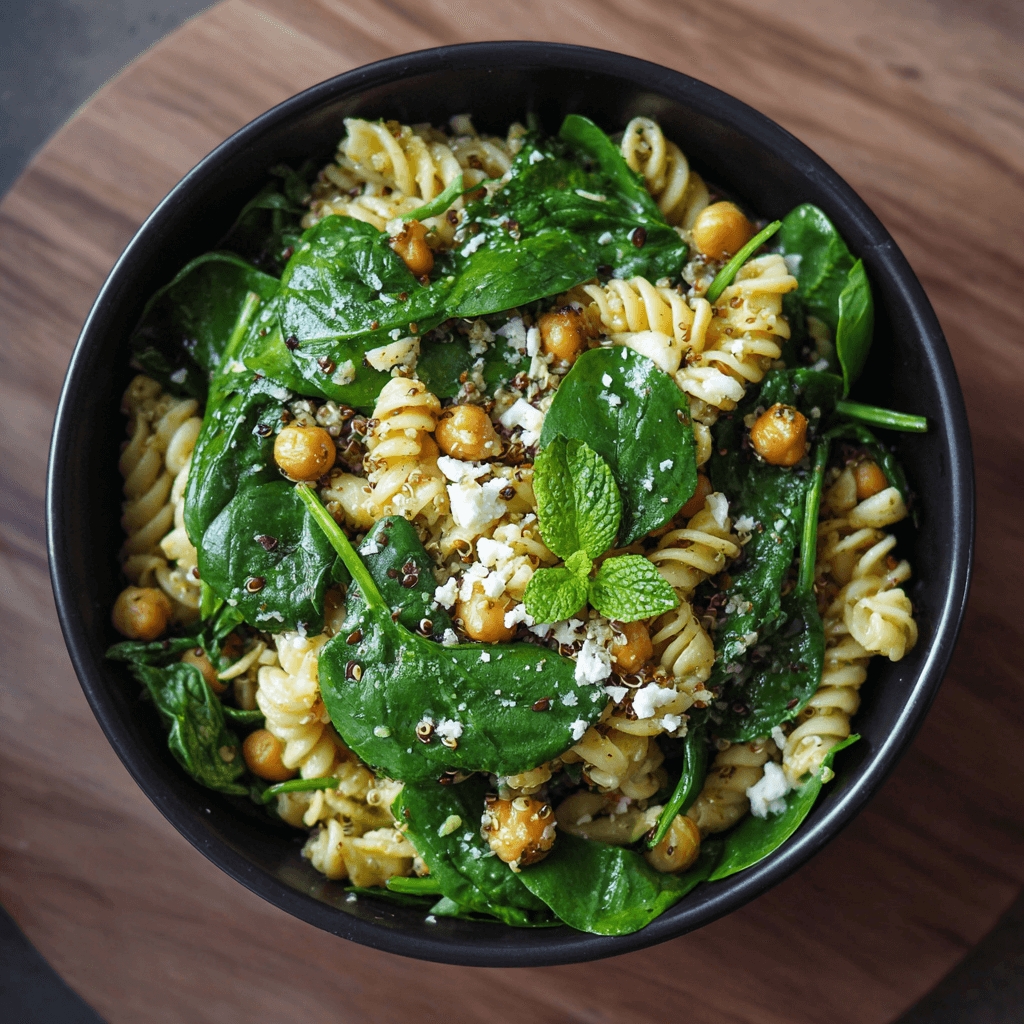 Spinach, Pasta, & Grains Salad - KnifeFaulk - Essentials